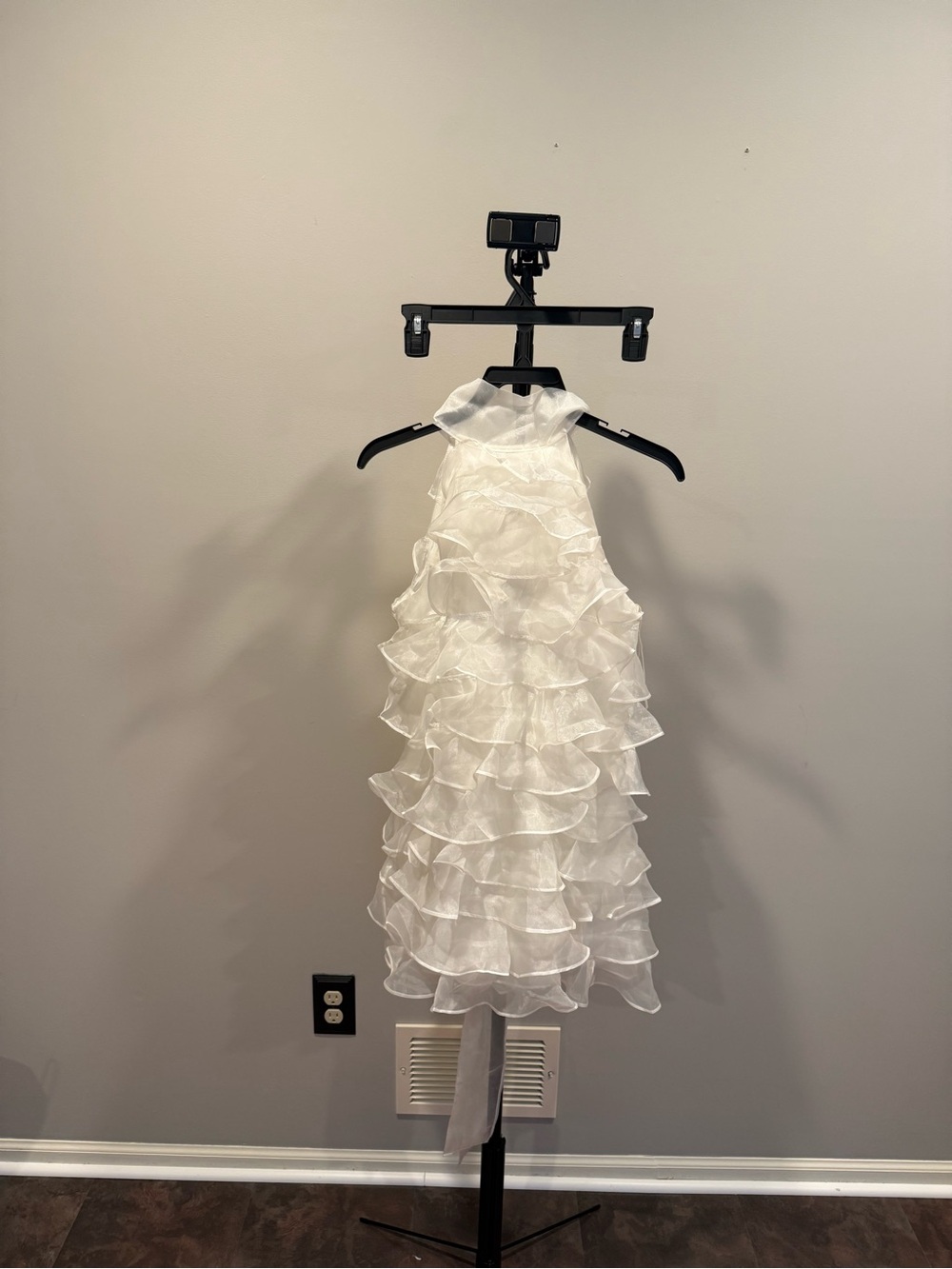 Altar'd State Ivory Ruffle Halter Mini Dress - Picture 5 of 7